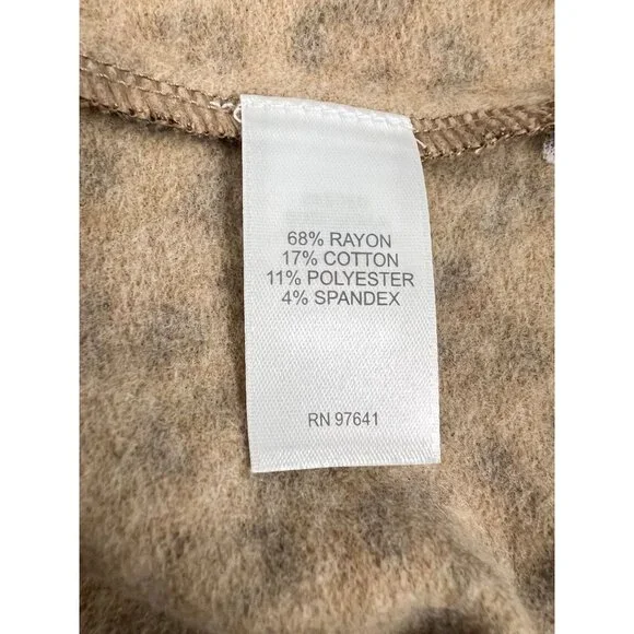 J. Jill  Leopard Print Cowl Neck Pullover LS  Top Shirt  Size 2X - Picture 4 of 9